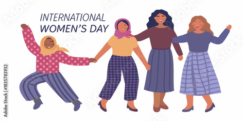 Diverse women celebrating international women s day with joy and unity