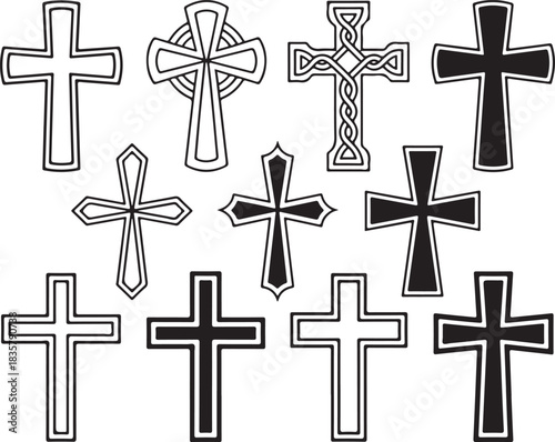 Christian Religion Cross Vector Icon Silhouette Symbol Belief And Faith Isolated On Transparent Background Religion Christianity Jesus