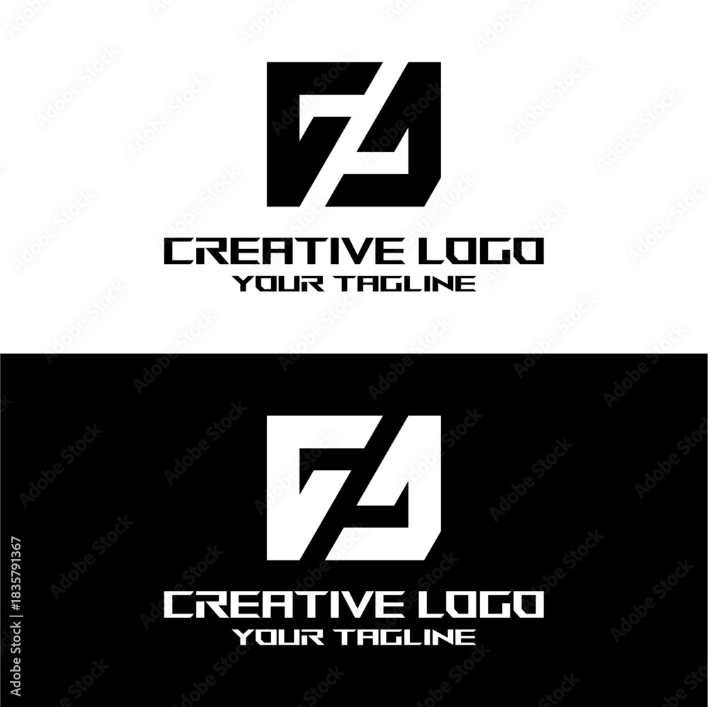 Fototapeta premium creative letter logo gz design vector