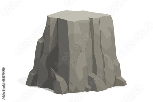 Cracked stone cliff face