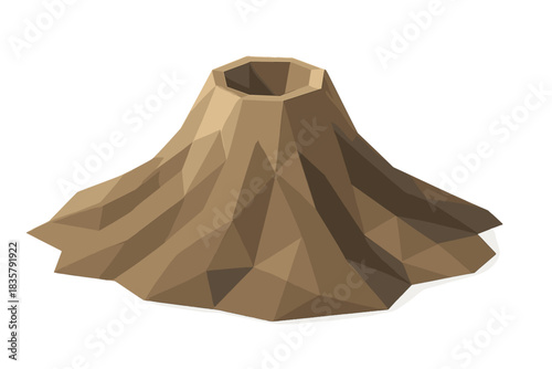 Stylized Polygonal Volcano Cone