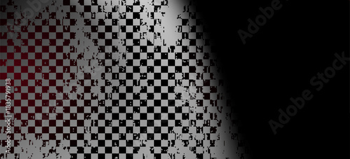 Racing flag sport background horizontal grunge checkered pattern vector design with empty space