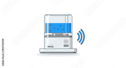 Modern water filtration system with digital connectivity for enhanced water quality monitoring