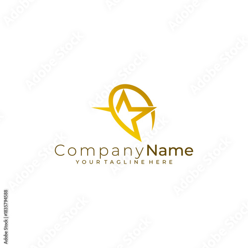 star logo with a simple appearance as a company icon