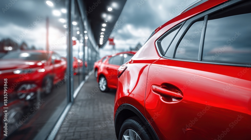 Fototapeta premium Window Tinting Solution Offered at Service Center for Enhanced Vehicle Appearance and Comfort in Bright Conditions