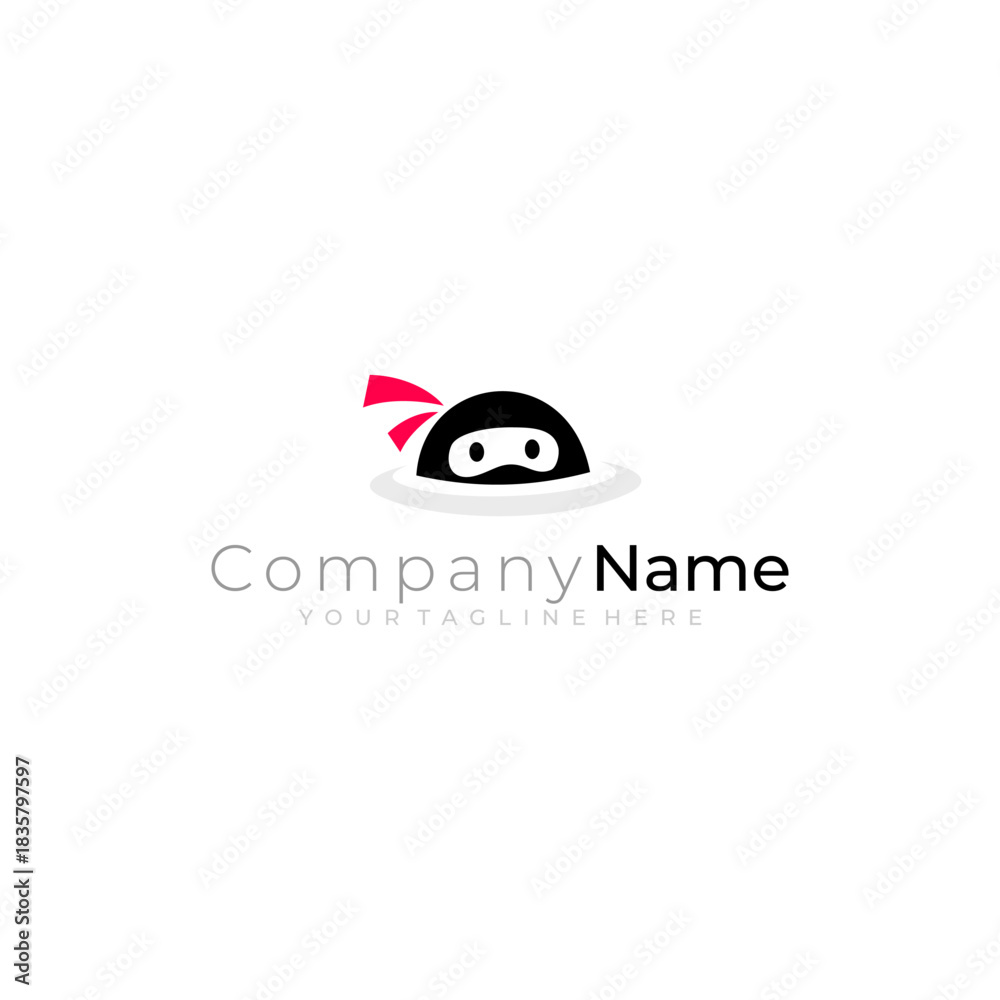Obraz premium ninja logo is lurking in secret, secret army logo