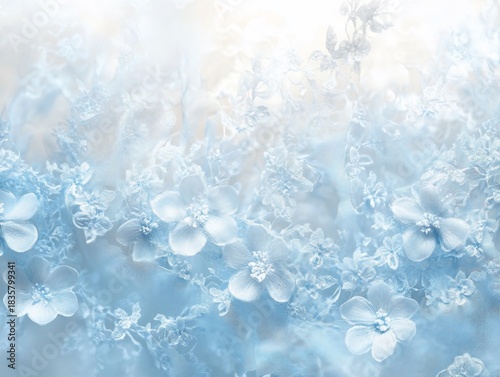 Delicate Blue Floral Lace Background for Wedding and Fashion Design