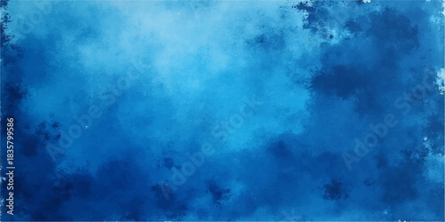 Abstract grunge texture background of dark blue sky with clouds and bright light copy space