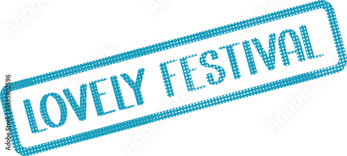 Vibrant Lovely Festival stamp design capturing the spirit of celebration and cultural festivities