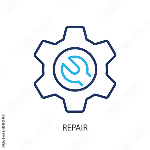 Repair thin line icons. Original vector illustration.