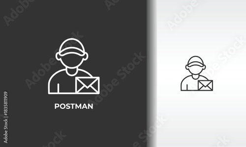 Postman Vector, Icon Or Logo Sign Isolated Symbol Illustration