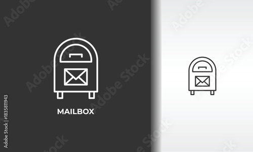 Mailbox Vector, Icon Or Logo Sign Isolated Symbol Illustration