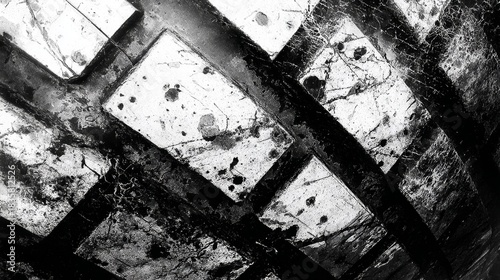 an abstract composition with two distinct halves