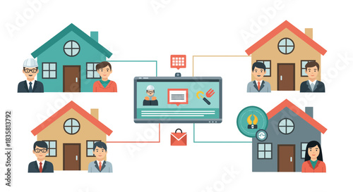 Connect with home service professionals remotely for repairs or new construction, offering peace of mind and convenience for homeowners everywhere