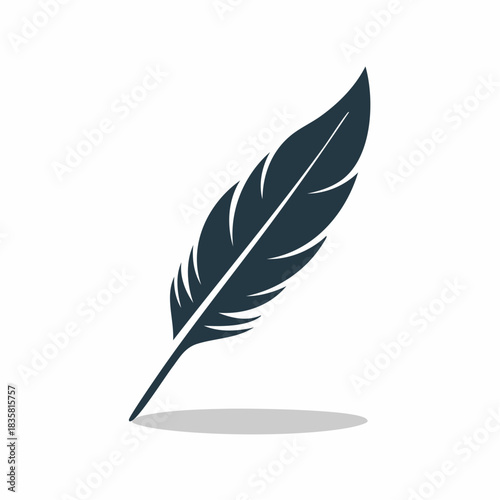 Elegant Quill Pen Illustration for Writing History and Creative Design projects