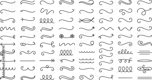 Hand Drawn Decorative Swirls and Flourishes Collection