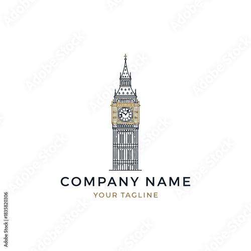 Iconic Big Ben Clock Tower London Landmark Architectural Design.