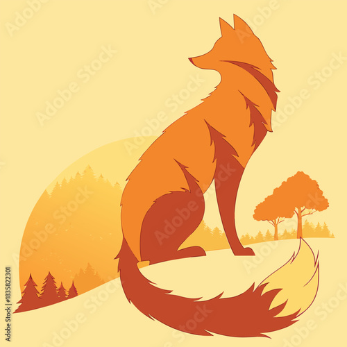 illustration of a  fox