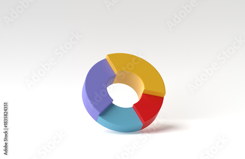 Minimal 3D pie chart infographic for business analytics, finance data, and presentation design. Free Download Minimal 3D pie chart infographic for business analytics, finance data, and presentation design. - GFXLoad