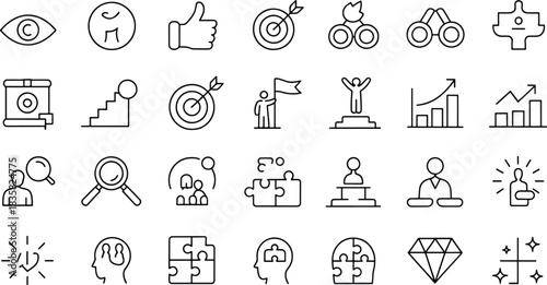Business and Success Icons Vector Set
