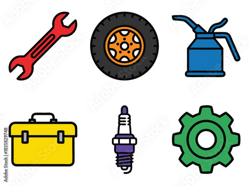 Automotive Repair and Maintenance Tools Collection.