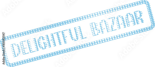 Charming Dotted Blue Stamp with Delightful Bazaar Text for Promoting Market Events and Sales