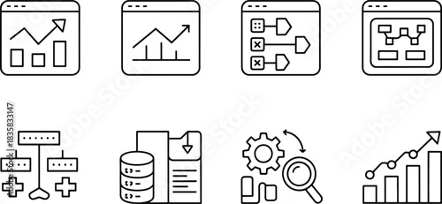 Business and Financial Analytics Data Visualization Icons