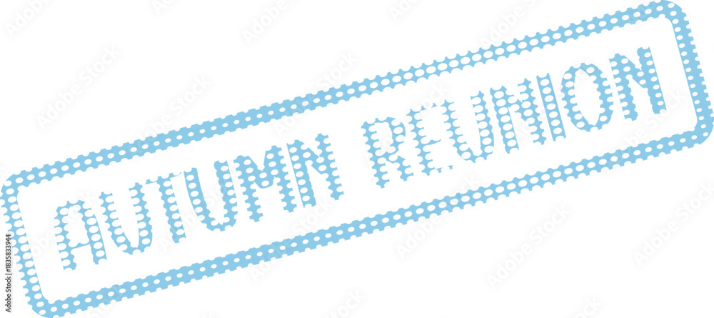Obraz premium Autumn Reunion Dotted Stamp Design for Seasonal Gatherings and Family Events
