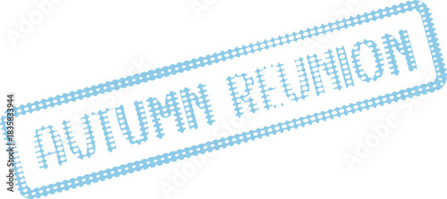 Autumn Reunion Dotted Stamp Design for Seasonal Gatherings and Family Events