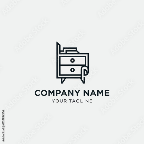 Minimalist Line Art Logo Design for Furniture Company.