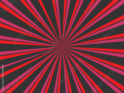 Swirling radial retro background. Vector illustration for swirl design. Spinning spiral vortex. Helical rotating beam. Unifying the psychedelic measurable line. Delightful sunshine.