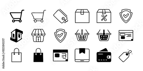 Collection of E-commerce and Shopping Icons