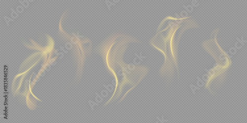 Smoke and fog create a mysterious cloud of vapor and mist, blending with dust and gas in a dramatic explosion. Spray and puff trails form a unique effect in this vector transparent background