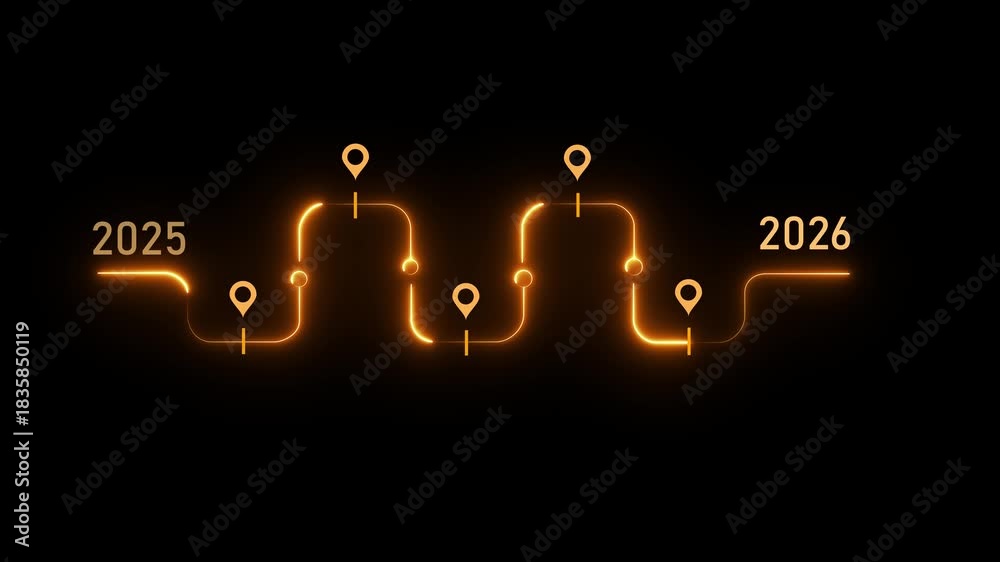 Vidéo Stock Business roadmap to 2026 success concept. A strategic ...