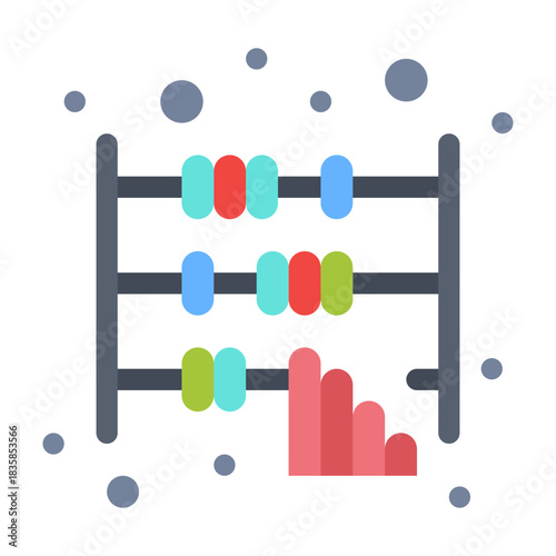 Abacus Illustration: A colorful abacus with beads, signifying the beauty of mathematics.