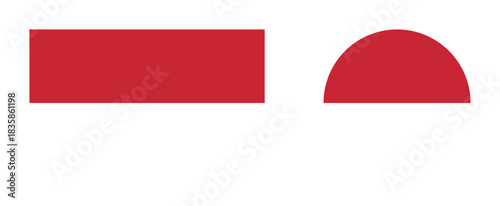 Vector set of indonesian flag