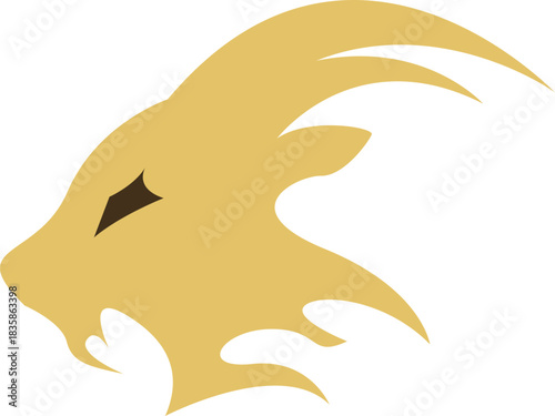 Stylized Goat Logo Design Element