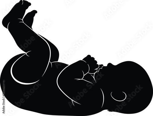 Here is a title and a comprehensive list of keywords for your Adobe Stock vector illustration of a baby, focusing on infancy, health, and development for SEO.