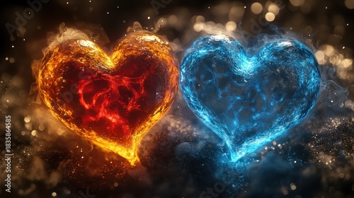 A Captivating Dance of Fire and Ice, Two Hearts Entwined in Eternal Love