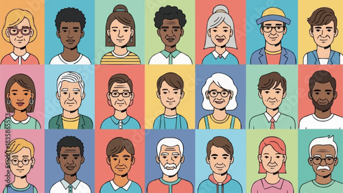 Diverse portraits of individuals showcasing various expressions and appearances.