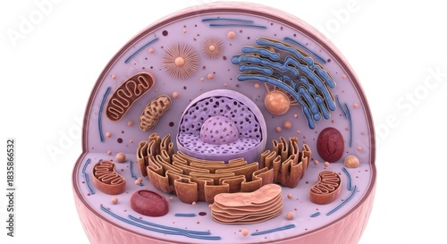 Cell Anatomy Structure Medical Biology Healthcare Science Microbiology Human Body Organelle Nucleus Endoplasmic Reticulum Golgi Apparatus Ribosomes Mitochondria Cytoplasm