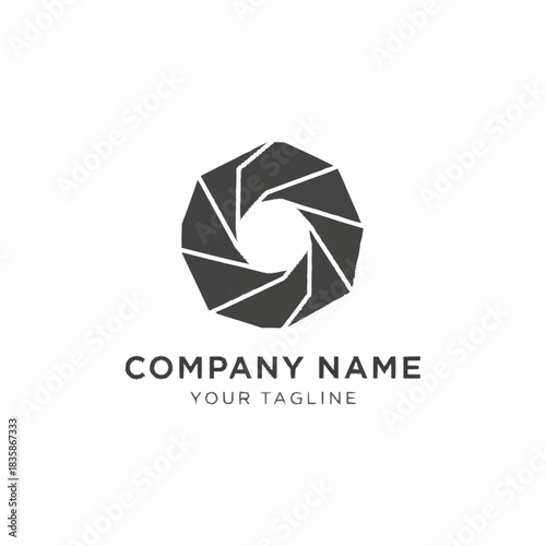 Abstract Geometric Aperture Logo Design.