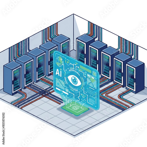 AI Server Room with Advanced Technology