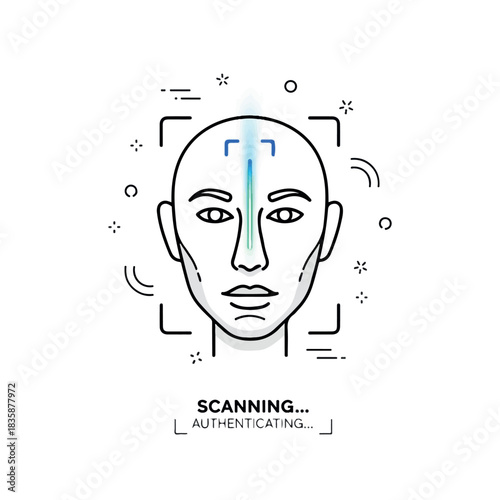 Facial Recognition Scanning Authentication Process