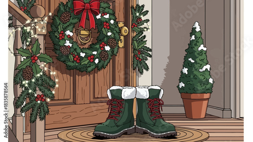 Digitally generated abstract vector illustration featuring interconnected geometric shapes and vibrant color gradients,