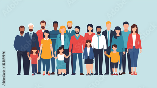 Group of business people standing together in a circle