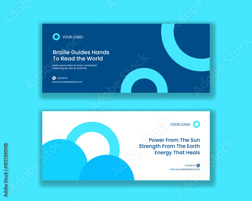 World Braille Day Flat Cartoon Hand-Drawn Illustration Templates for Horizontal Banner