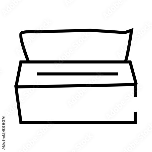 vector illustration of a tissue with box