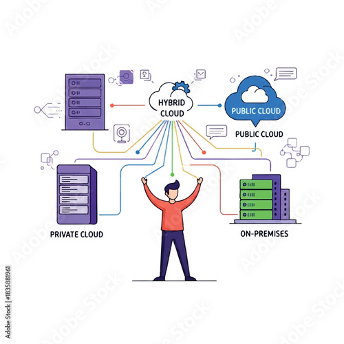 Hybrid Cloud Computing Infrastructure Diagram