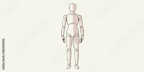 A simplified abstract human figure created with clean outlines and smooth gradient colors